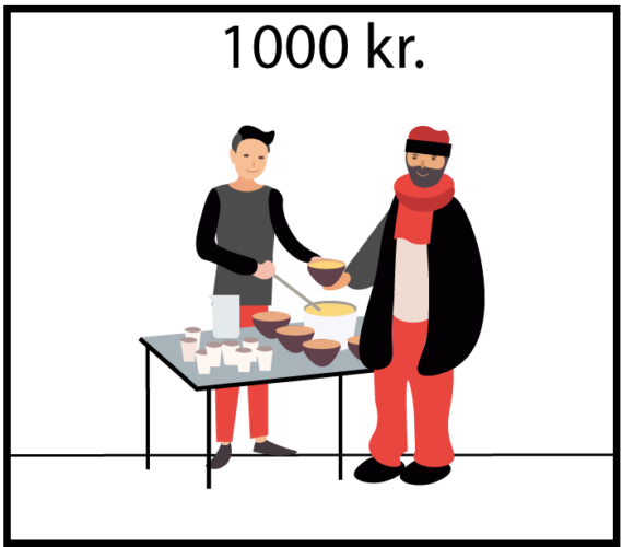 Doner 1000 Kr til 1000 måltider